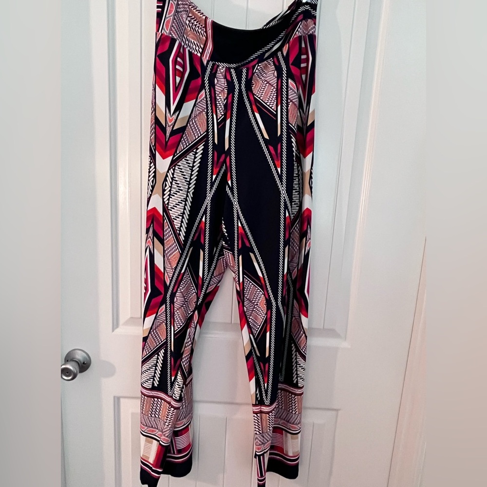 Sunny Leigh Multi Colored Stretch Wide Leg Pants
